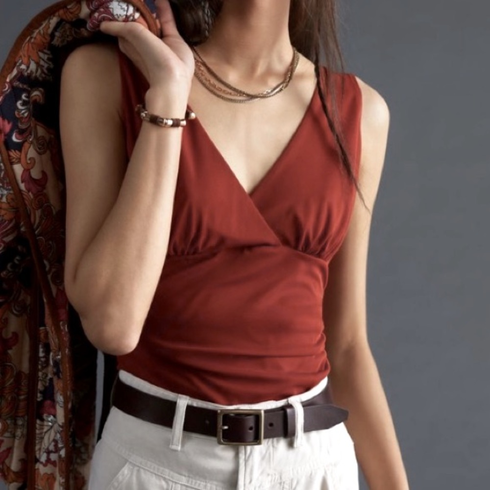 Anthropologie Runched Tank
